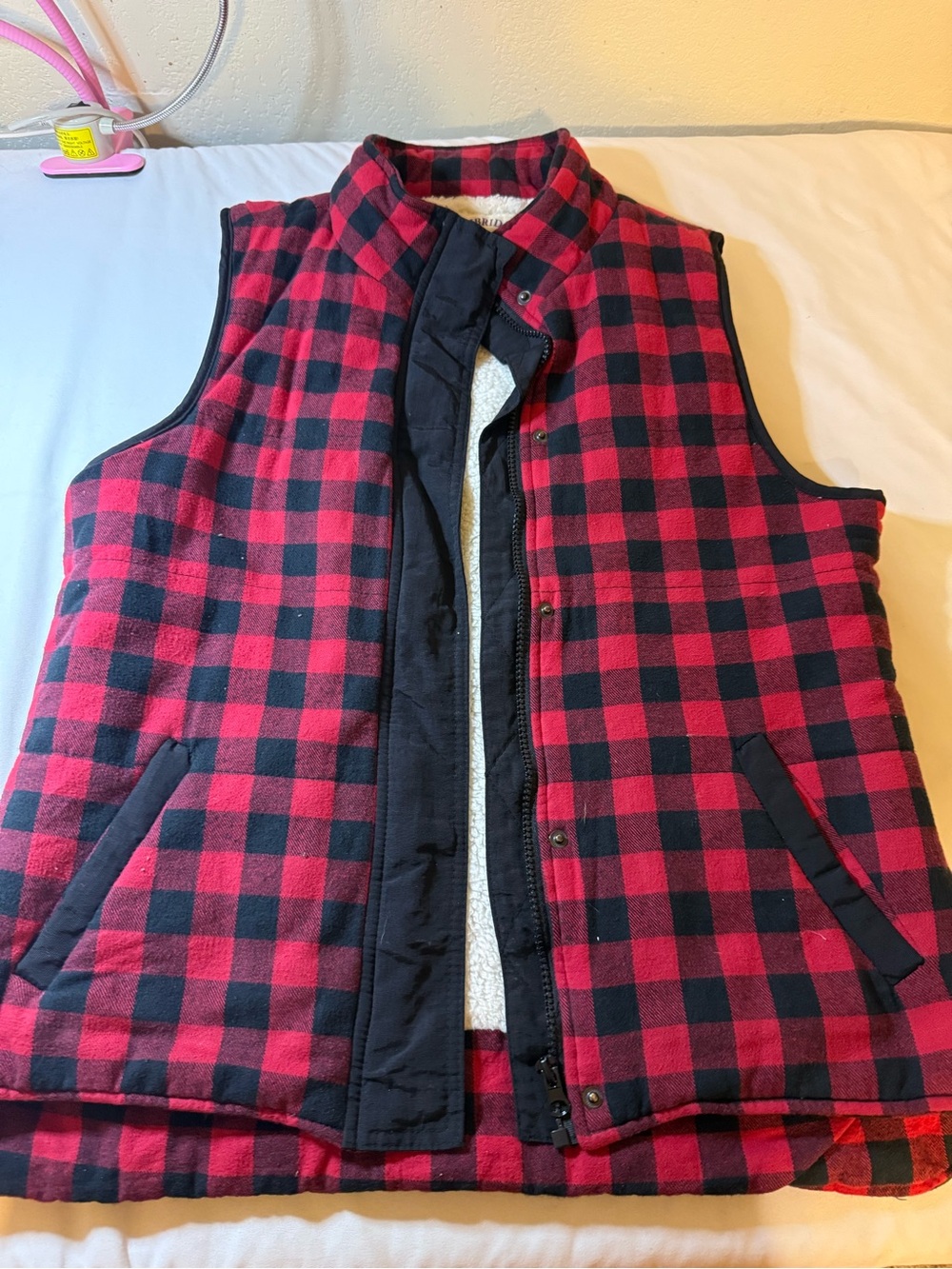 Cambridge Dry Goods Red and Black Buffalo Plaid Sherpa-Lined Jacket